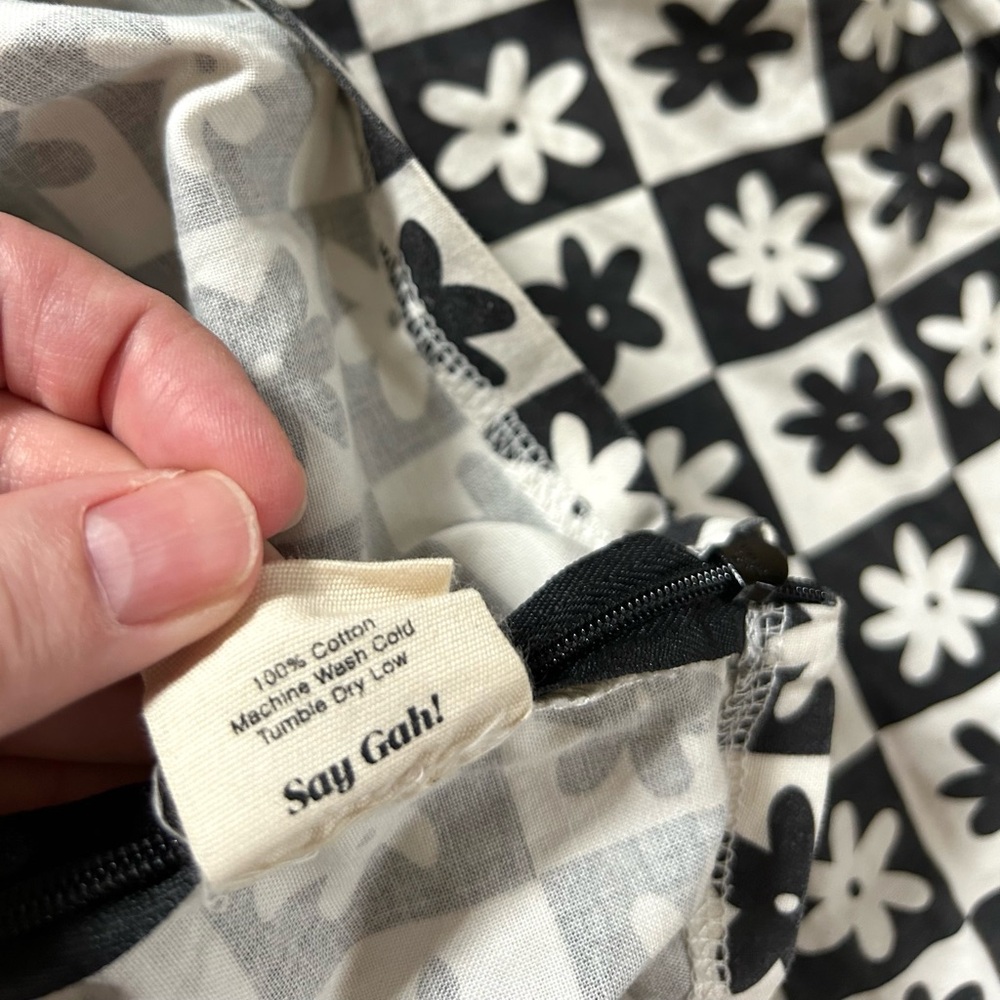 LISA SAYS GAH wendy daisy check black long sleeve blouse victorian size L - Picture 10 of 15